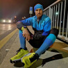 Long compression socks Eleven Mono blue