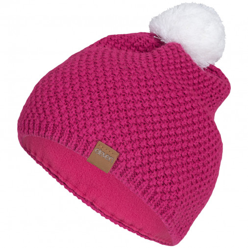 Knitted beanie POM pink