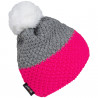 Knitted beanie MAD pink/white