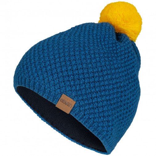 Knitted beanie EVAN blue/yellow