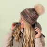 Knitted beanie SIA brown