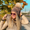 Knitted beanie SIA brown