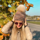 Knitted beanie SIA brown