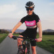 Sieviešu riteņbraukšanas krekls Horizontal F160 rozā