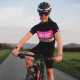 Women's cycling jersey Horizontal F160 pink