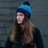 Knitted beanie POM blue