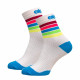 Compression socks STRADA STRIPE white