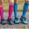 long compression socks MERINO fuschsia