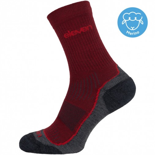 Warm socks ELEVEN MERINO VENTO chianti