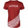 Sieviešu t-krekls LATVIJA sarkans