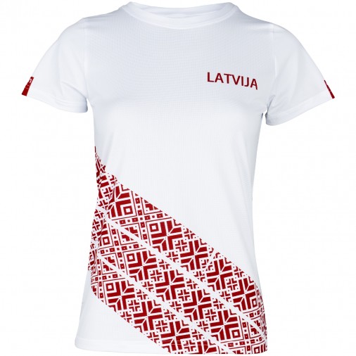 Sieviešu t-krekls LATVIJA balts