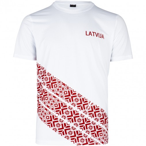 Vīriešu T-krekls LATVIJA balts