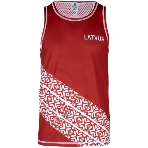 Men's sport shirt LATVIJA red