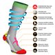 Compression socks Aida White