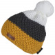 Knitted beanie POM mustard yellow