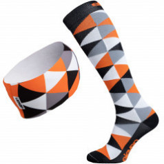 Compression socks and headband Triangle Orange