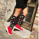 Compression socks Dots Black