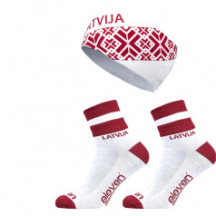 Sports socks with Latvian flag