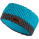 Knitted headband ELEVEN blue/grey