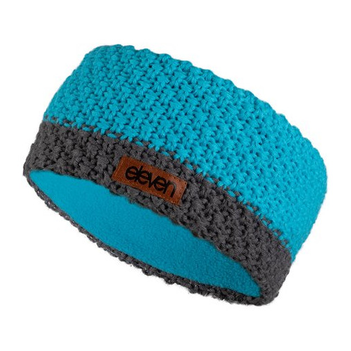 Knitted headband ELEVEN blue/grey