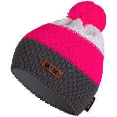 Knitted beanie POM pink