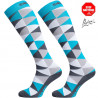 Long compression socks STARS blue