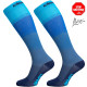 Long compression socks Eleven Mono blue