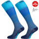 Long compression socks MONO blue