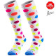 Compression socks Dots White