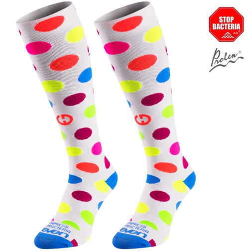 Compression socks Dots White