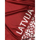 Multifunctional scarf cap LATVIA red