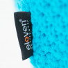 Knitted beanie POM turquoise/grey