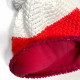 Knitted beanie POM red/orange