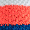 Knitted beanie POM blue/orange