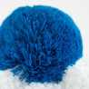 Knitted beanie POM blue/orange