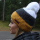 Knitted beanie POM mustard yellow