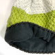 Knitted beanie POM green/grey