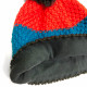 Knitted beanie POM orange/blue