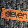 Knitted beanie POM orange/grey