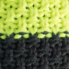 Knitted beanie POM orange/grey