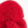 Knitted beanie POM LATVIA red