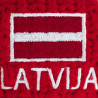 Knitted beanie POM LATVIA red