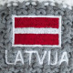 Knitted beanie POM LATVIA grey