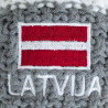 Knitted beanie POM LATVIA grey