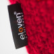 Knitted beanie POM LATVIA red
