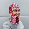 Multifunctional scarf LATVIA red